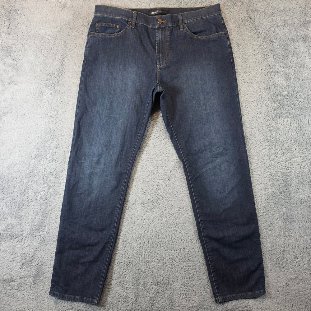 Travis Mathew Jeans Mens 35 Dark Blue New Legacy Featherweight Straight Stretch